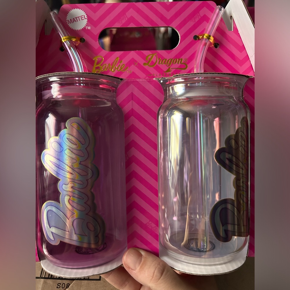 Barbie dragon glass cup set